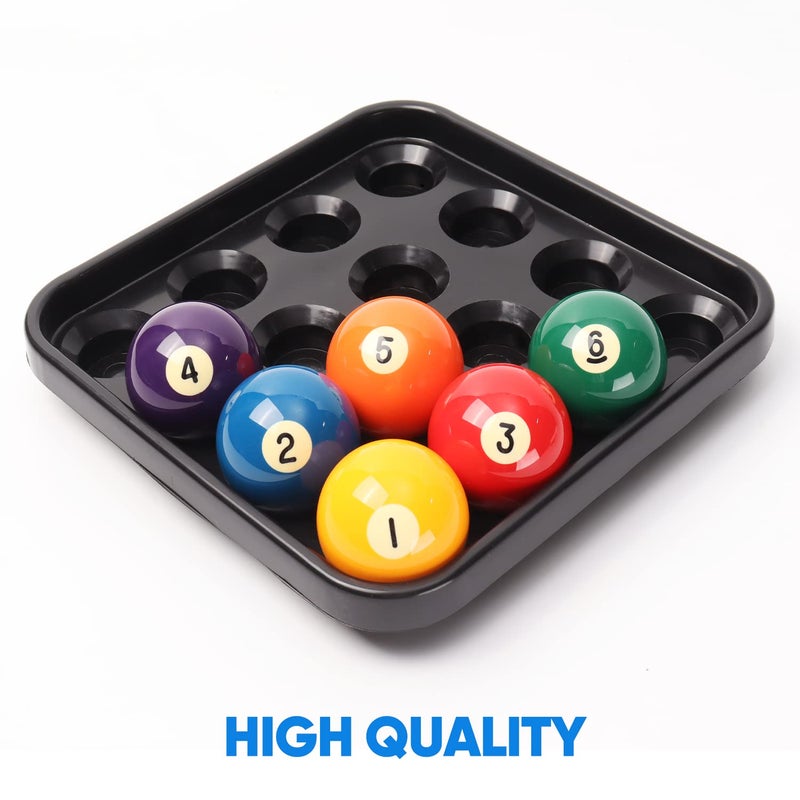 GSE Games & Sports Expert Black Plastic Pool Ball Carrying Tray, Billiard Ball Storage Tray for 16 Balls Full Set Regulation Size Billiard Balls - Image 5